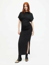 AllSaints rochie NATALIE culoarea negru, midi, mulata PPYH-SUD283_99X