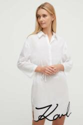 KARL LAGERFELD rochie de plajă din bumbac culoarea alb PPYH-SUD0JD_00X