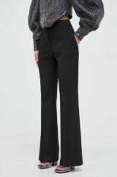 Hugo pantaloni femei, culoarea negru, evazați, high waist 50482091 99KK-SPD0BE_99X