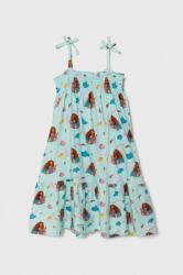 Zippy rochie din bumbac pentru copii x Disney culoarea turcoaz, mini, evazati PPYH-SUG0KD_60X