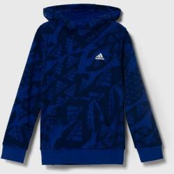 Adidas bluza copii culoarea albastru marin, cu glugă, modelator PPYH-BLK02F_59X