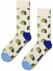 Happy Socks sosete Taco Sock culoarea alb PPYH-LGU02A_00X