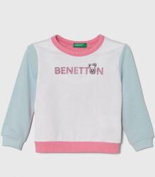 Benetton hanorac de bumbac pentru copii culoarea roz, cu imprimeu PPYH-BLG03P_30A