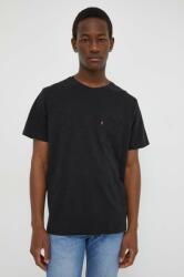 Levi's tricou din bumbac barbati, culoarea negru, cu imprimeu PPYH-TSM12E_99X