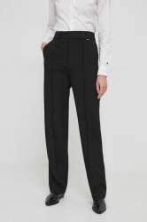 JOOP! pantaloni femei, culoarea negru, drept, high waist 9BYX-SPD0N0_99X