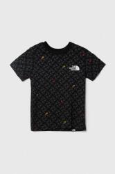 The North Face tricou copii SIMPLE DOME TEE PRINT culoarea negru, modelator PPYH-BLB098_99X