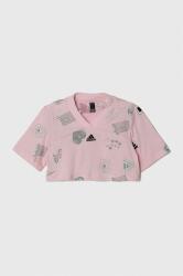 Adidas tricou de bumbac pentru copii culoarea roz PPYH-TSG05T_30X