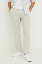 Abercrombie & Fitch pantaloni din amestec de in culoarea bej, drept PPYH-SPM0J7_80X