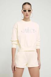 Juicy Couture bluza femei, culoarea bej, cu imprimeu PPYH-BLD0W6_01X