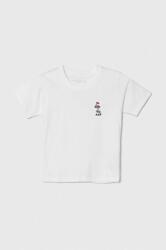 Abercrombie & Fitch tricou de bumbac pentru copii culoarea alb, cu imprimeu PPYH-TSB0HR_00X