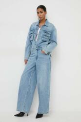 Miss Sixty salopeta jeans bumbac, cu guler PPYH-SKD034_55J