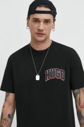 Hugo tricou din bumbac bărbați, culoarea negru, cu imprimeu 50515067 PPYH-TSM0UA_99X