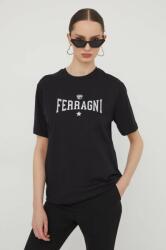 Chiara Ferragni tricou din bumbac femei, culoarea negru PPYH-TSD06J_99X