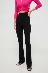 Silvian Heach pantaloni femei, culoarea negru, evazati, high waist MPYH-SPD00J_99X