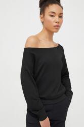 DKNY bluza femei, culoarea negru, neted PPYH-BLD019_99X