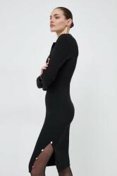 Morgan rochie culoarea negru, midi, mulata PPYH-SUD1J7_99X