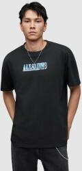 AllSaints tricou din bumbac Quasar barbati, culoarea negru, cu imprimeu PPYH-TSM0PP_99X