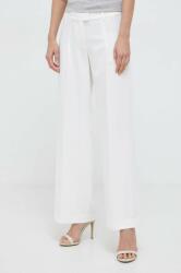 Bardot pantaloni femei, culoarea bej, drept, high waist PPYH-SPD053_01X