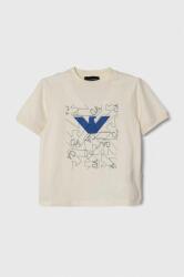 Giorgio Armani tricou de bumbac pentru copii culoarea bej, cu imprimeu PPYH-TSB093_01A