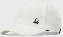 United Colors of Benetton șapcă din bumbac pentru copii culoarea alb, neted PPYH-CAK02C_00X