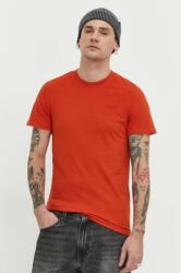 Superdry tricou din bumbac barbati, culoarea portocaliu, neted PPYH-TSM1GK_22X
