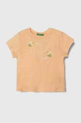 Benetton tricou de bumbac pentru copii culoarea portocaliu PPYH-TSG07G_20X
