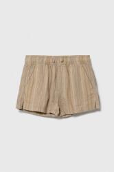 Abercrombie & Fitch pantaloni scurți de in pentru copii culoarea bej, talie reglabila PPYH-SZB094_01X