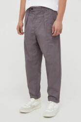 G-Star RAW pantaloni de bumbac culoarea violet, drept PPYH-SPM02J_45X