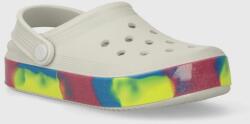 Crocs slapi copii OFF COURT GLITTER BAND CLOG culoarea gri PPYH-KLG032_90X