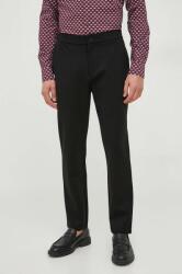 Michael Kors pantaloni din lana culoarea negru, cu fason chinos 9BYX-SPM0SK_99X