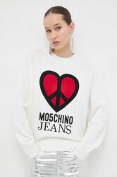 Moschino Jeans pulover de bumbac culoarea bej, light PPYH-SWD0AP_01X
