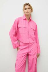 2NDDAY camasa femei, culoarea roz, cu guler clasic, relaxed PPYH-KDD0BW_42X