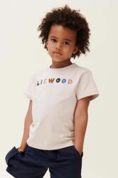 Liewood tricou de bumbac pentru copii Sixten Placement Shortsleeve T-shirt culoarea bej, neted PPYH-TSK015_08X