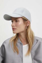 Answear Lab șapcă din piele culoarea gri, neted BBYH-CAD010_90X