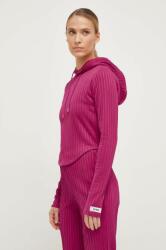 GUESS bluza femei, culoarea roz, cu glugă, neted PPYH-BLD01L_42X