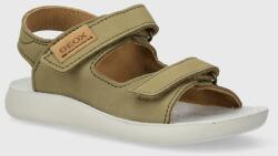 Geox sandale din năbuc pentru copii SANDAL LIGHTFLOPPY culoarea verde PPYH-OBK05J_19X