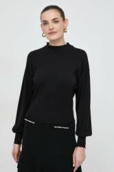 Silvian Heach pulover femei, culoarea negru, light, cu turtleneck MPYH-SWD00D_99X