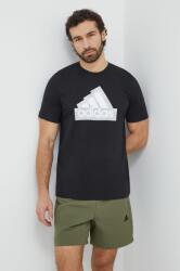 Adidas tricou din bumbac bărbați, culoarea negru, cu imprimeu IS2855 PPYH-TSM0E5_99X (IS2855)