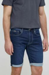 Pepe Jeans pantaloni scurti jeans SLIM GYMDIGO SHORT barbati, culoarea albastru marin, PM801075DP4 PPYH-SZM06G_59X