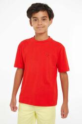 Tommy Hilfiger tricou de bumbac pentru copii culoarea rosu, neted PPYH-TSB04L_33X