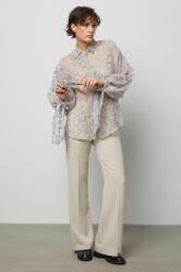 Answear Lab pantaloni femei, culoarea bej, drept, high waist BBYH-SPD023_01X