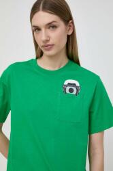 Karl Lagerfeld tricou din bumbac x Darcel Disappoints femei, culoarea verde PPYH-TSD26U_77X