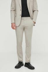 Bruuns Bazaar pantaloni barbati, culoarea bej, drept PPYH-SPM0LB_12X
