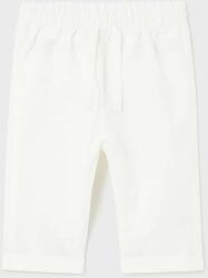 MAYORAL pantaloni cu amestec de in pentru copii culoarea alb, neted PPYH-SPB07C_00X