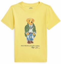 Ralph Lauren tricou de bumbac pentru copii culoarea galben, cu imprimeu PPYH-TSB09N_11X