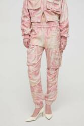 Diesel pantaloni femei, culoarea roz, fason cargo, high waist A12216.0WGAL PPYH-SPD0W0_30X