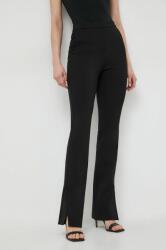 Karl Lagerfeld pantaloni femei, culoarea negru, drept, high waist PPYH-SPD15R_99X
