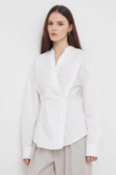 Calvin Klein cămașă din bumbac femei, culoarea alb, regular K20K206599 PPYH-KDD0ED_00X