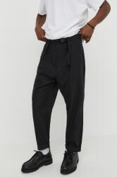 G-Star RAW pantaloni barbati, culoarea negru, drept PPYH-SPM0GO_99X