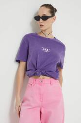 Kaotiko tricou din bumbac culoarea violet, cu imprimeu PPYH-TSU02Z_45X